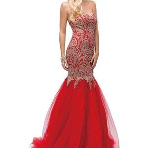 NWT Dancing Queen 9932 Prom Dress White Size XS